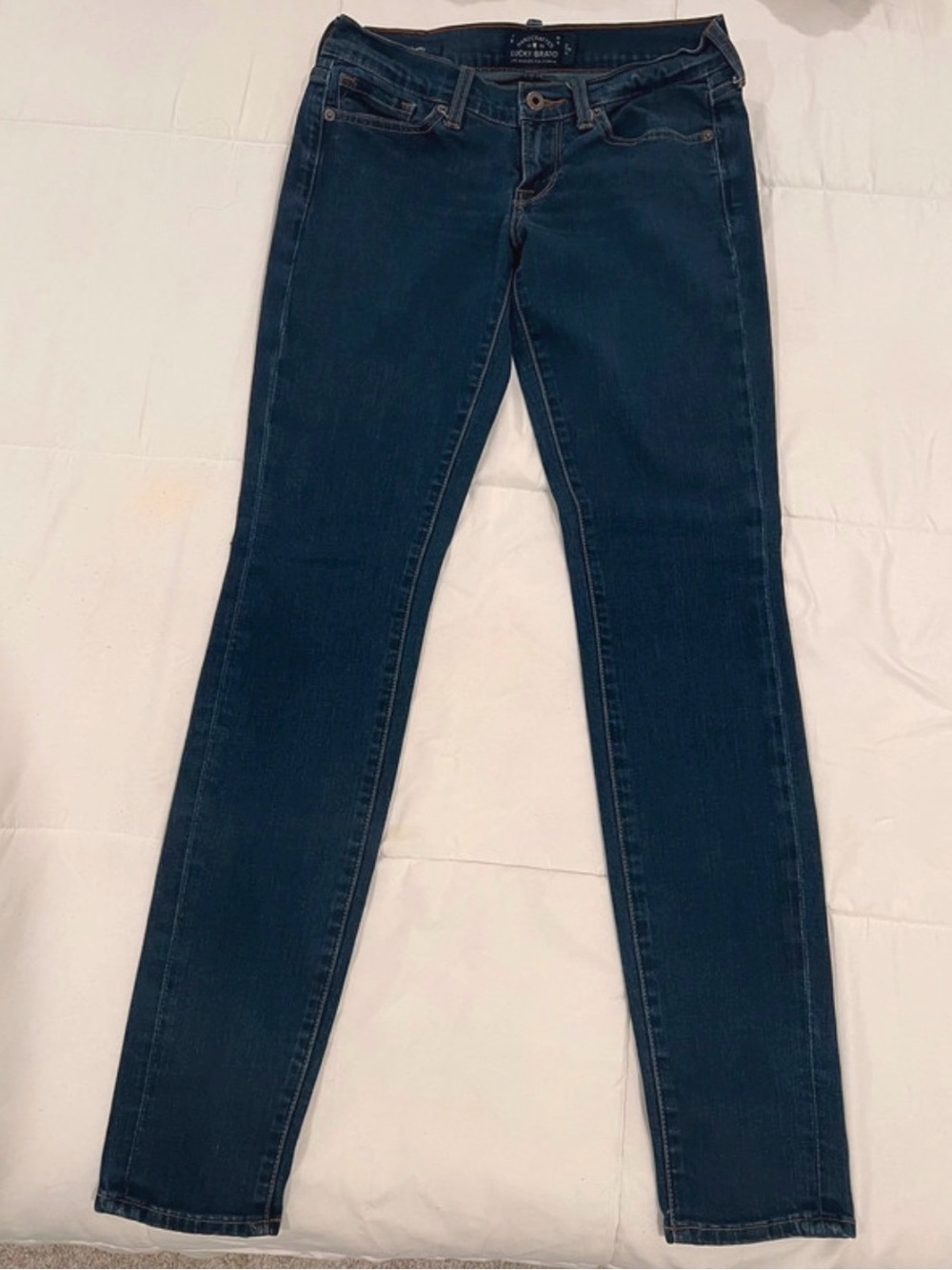 Lucky Brand Women's Dark Blue Charlie Skinny Jeans